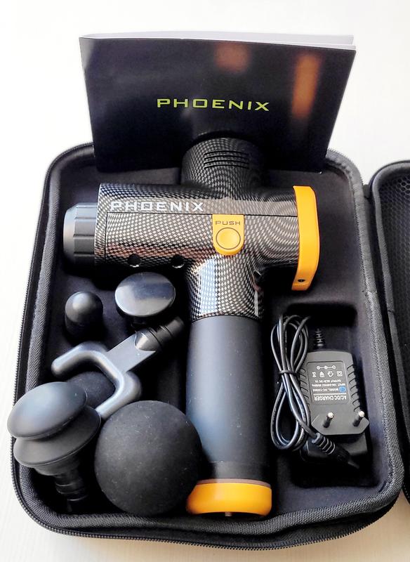 Phoenix A2 Deep Tissue Massage Gun - Bærbar håndholdt muskelafslapningsvibrator