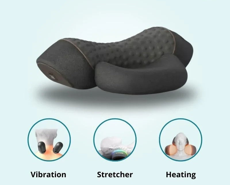Lunvail™ Soothe 3-in-1 Neck Massager – Comfort Pillow with Vibration, Warming & Gentle Lift Support