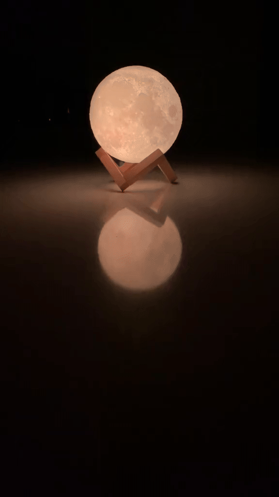 Mini Moon Night Light - 3D Printed LED Lamp