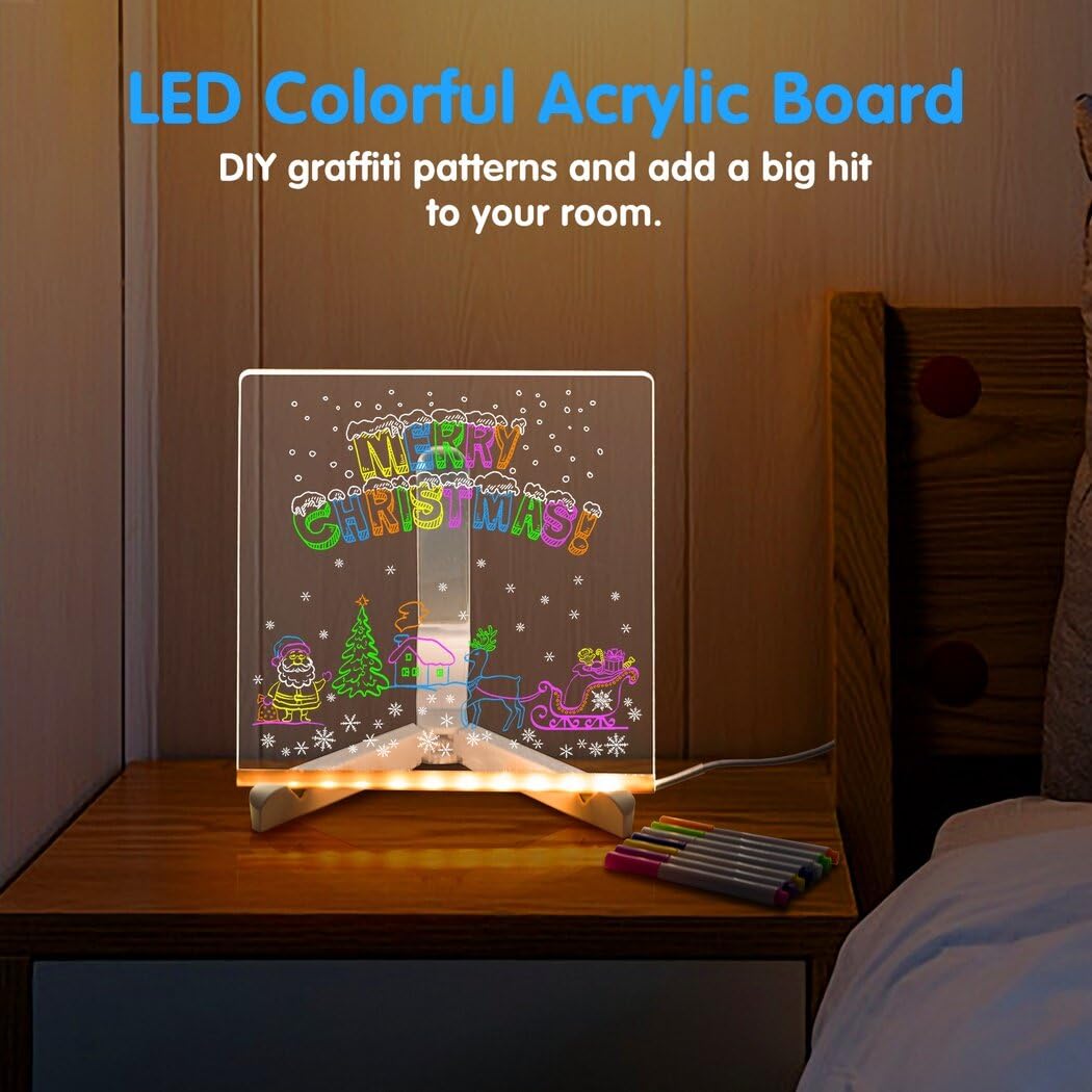 đïž Tee-se-itse LED-akryylinen viestitaulun yövalo â hauska, luova ja muokattavissa!