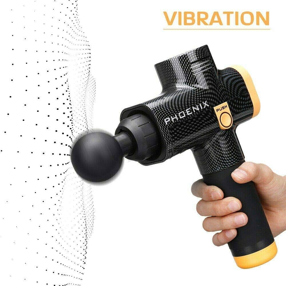 Phoenix A2 Deep Tissue Massage Gun - Bærbar håndholdt muskelafslapningsvibrator