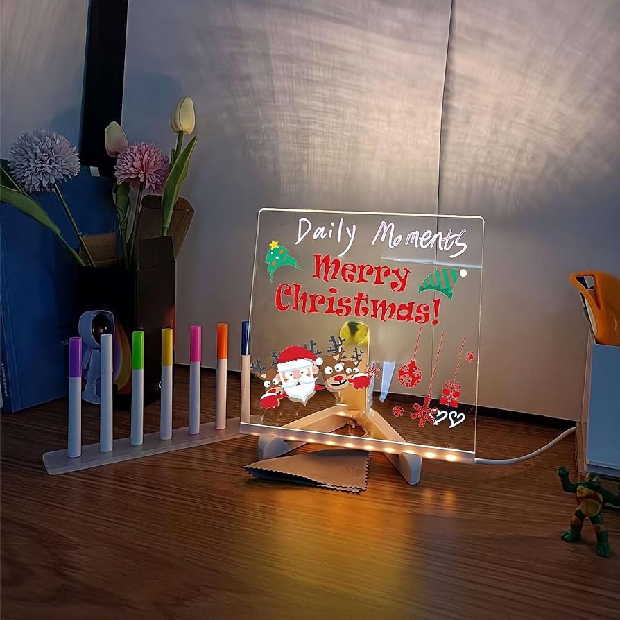 đïž Tee-se-itse LED-akryylinen viestitaulun yövalo â hauska, luova ja muokattavissa!