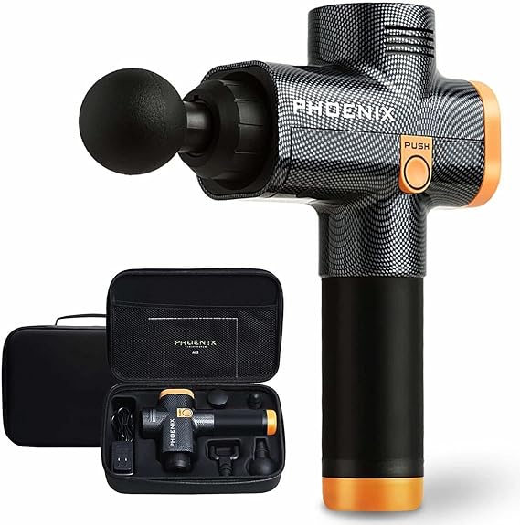 Phoenix A2 Deep Tissue Massage Gun - Bærbar håndholdt muskelafslapningsvibrator