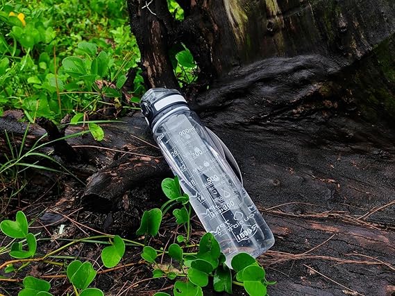 Lunvail ™ 800 ml sportsvandflaske-lækagebesæt BPA-fri flaske med tidsmarkeringer til fitness, rejse og daglig hydrering