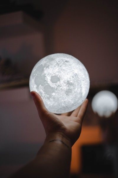 Mini Moon Night Light - 3D Printed LED Lamp