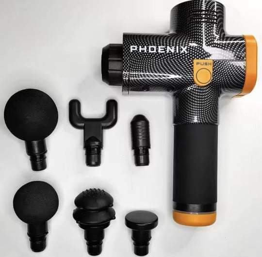 Phoenix A2 Deep Tissue Massage Gun - Bærbar håndholdt muskelafslapningsvibrator