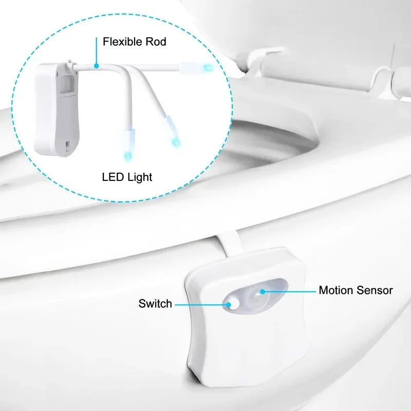 ZK30 Smart Motion Sensor Toalet Night Light - 8/16 Color LED podsvícení