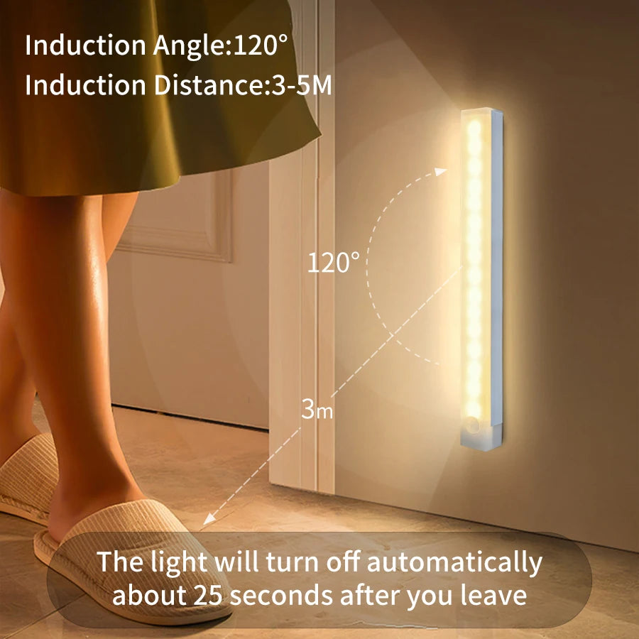 <tc>Lunvail</tc> ™ Smart Motion Sensor Light - dobíjecí bezdrátové LED noční světlo s automatickým senzorem (10–50 cm)