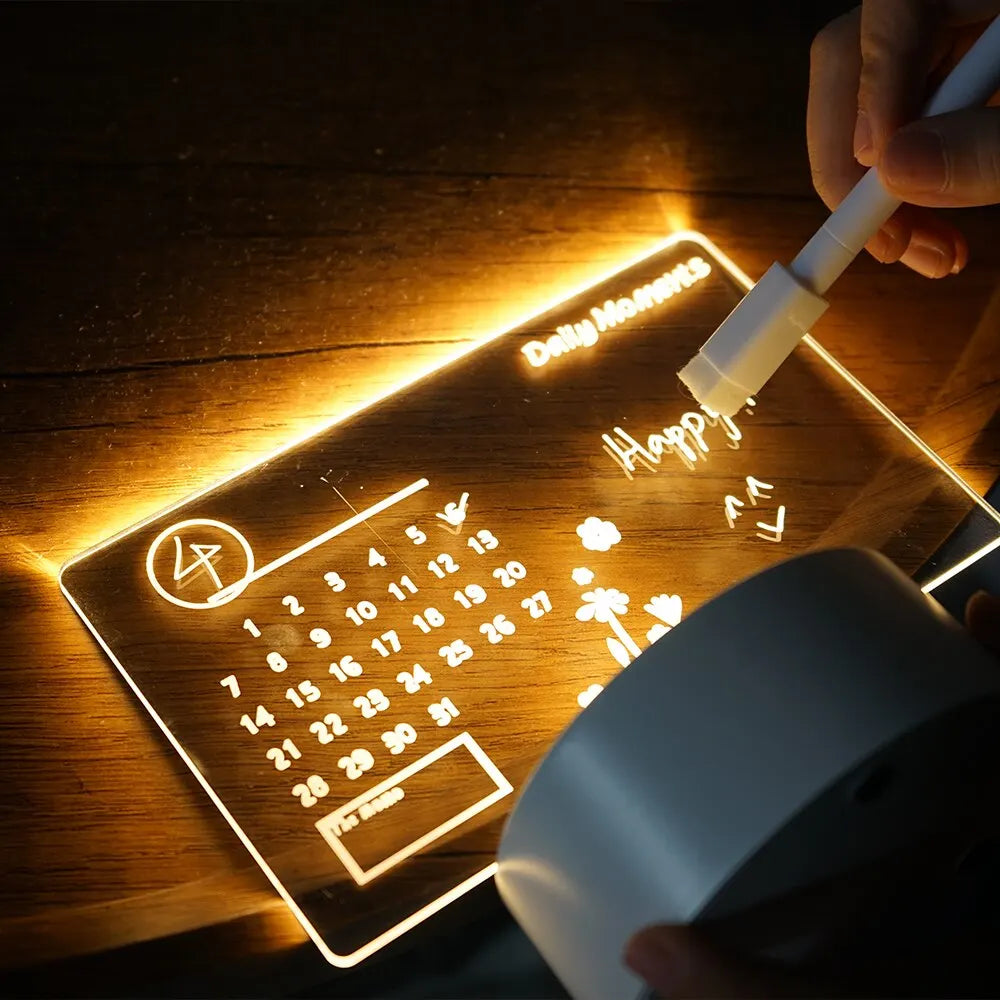📝 Kreativní LED noční světlo na nástěnku – pište, svíťte a užívejte si!