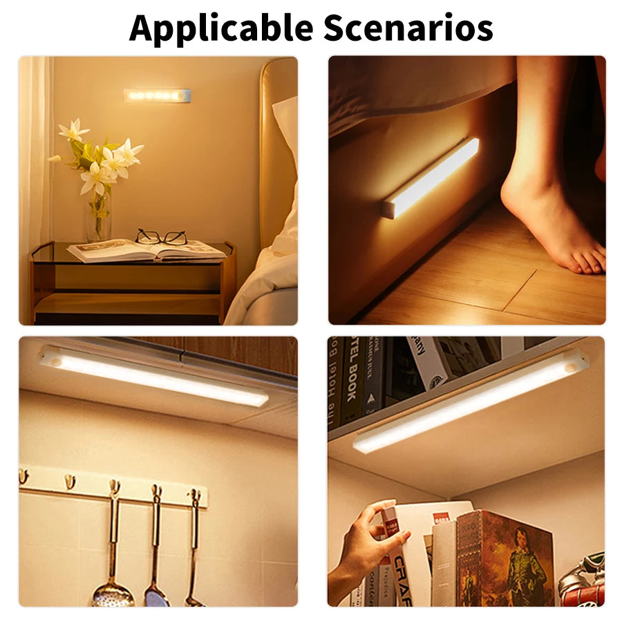 <tc>Lunvail</tc> ™ Smart Motion Sensor Light - dobíjecí bezdrátové LED noční světlo s automatickým senzorem (10–50 cm)