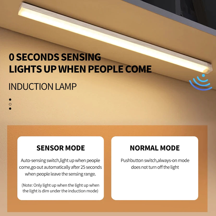 <tc>Lunvail</tc> ™ Smart Motion Sensor Light - dobíjecí bezdrátové LED noční světlo s automatickým senzorem (10–50 cm)