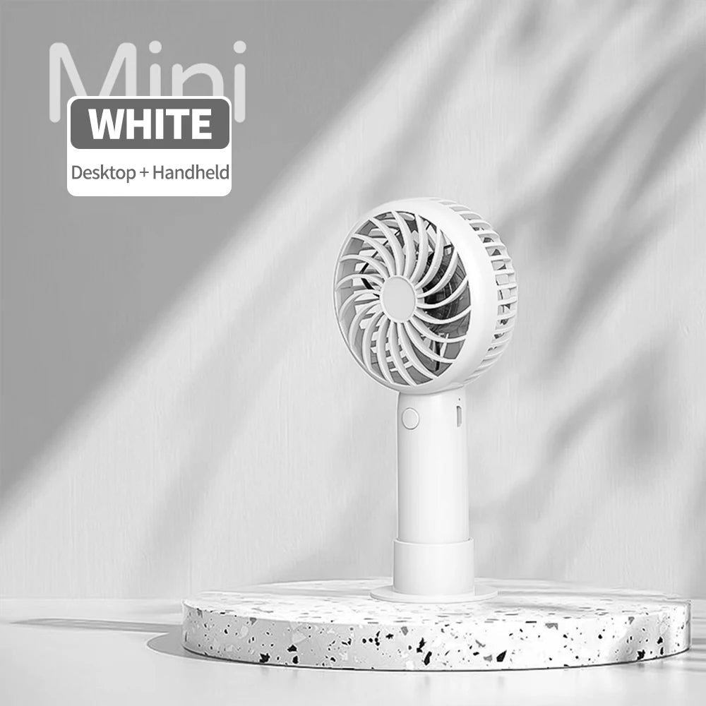 Mini bærbar håndholdt fan - USB genopladelig og stille kølekammerat