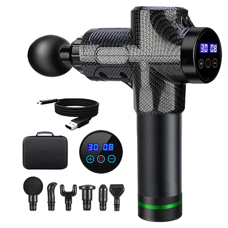 Lunvail™ 30-Level Deep Tissue Electric Massage Gun – Percussion Massager for Full-Body Muscle Relief