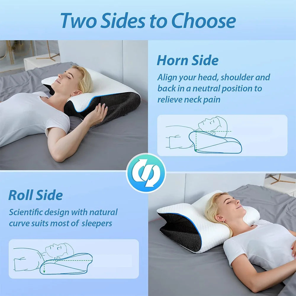 🦋 Almohada cervical con memoria Butterfly Sleep