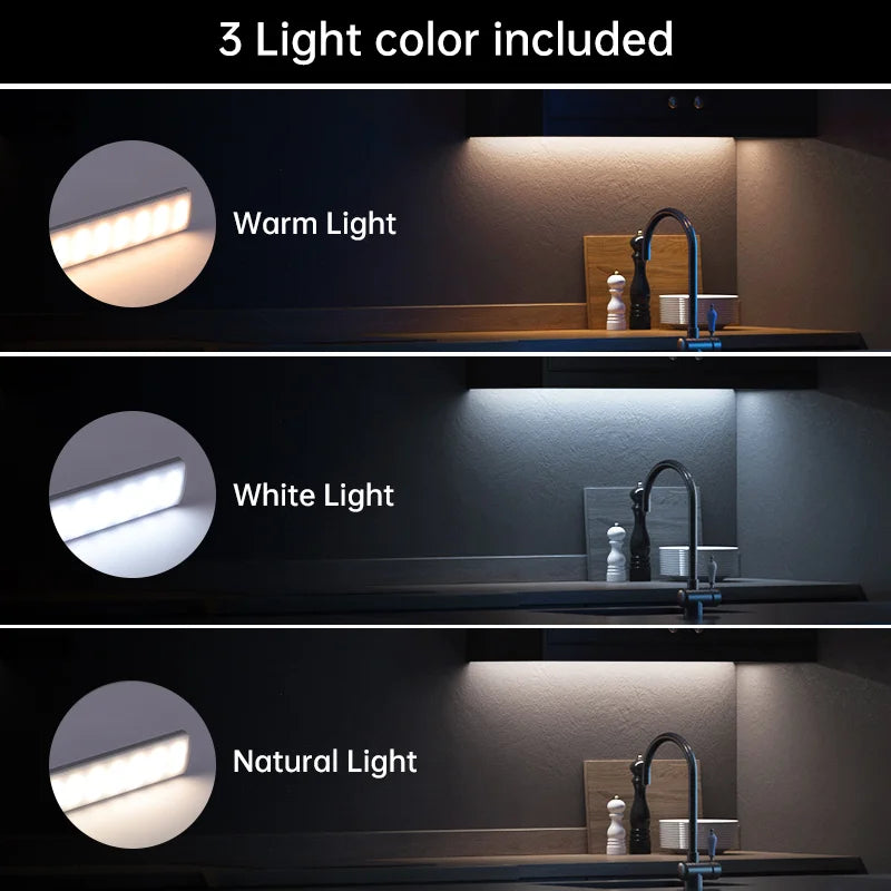 LED LED LED pohybu LED LED LED LED LED LED LED 3 v 1-USB dobíjecí skříňka, skříň a nástěnná lampa (10–50 cm)