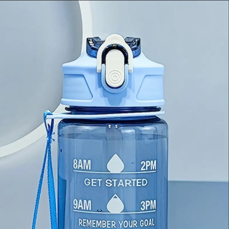 Lunvail ™ 800 ml sportsvandflaske-lækagebesæt BPA-fri flaske med tidsmarkeringer til fitness, rejse og daglig hydrering