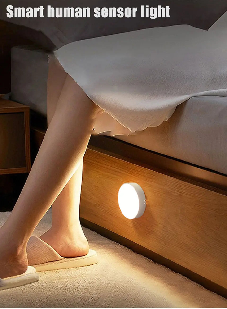 Dobíjecí snímač pohybu LED Night Light-USB napájené, automatické vnitřní lampu pro skříně, chodby, kuchyň a ložnici