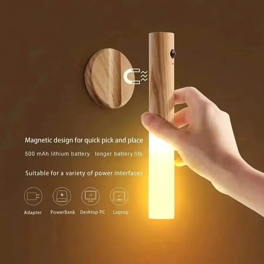 LED LED LED LED LED LED LED LENVAIL ™ - dobíjecí, magnetická, teplá bílá lampa pro ložnici, schody a chodby