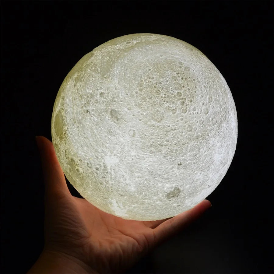 Mini Moon Night Light - 3D Printed LED Lamp