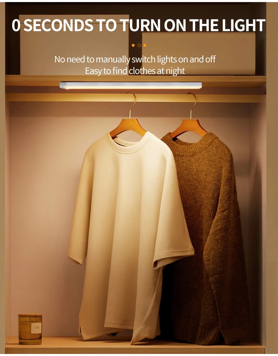 <tc>Lunvail</tc> ™ Smart Motion Sensor Light - dobíjecí bezdrátové LED noční světlo s automatickým senzorem (10–50 cm)