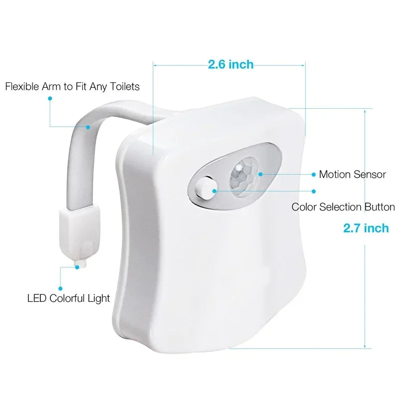 ZK30 Smart Motion Sensor Toalet Night Light - 8/16 Color LED podsvícení