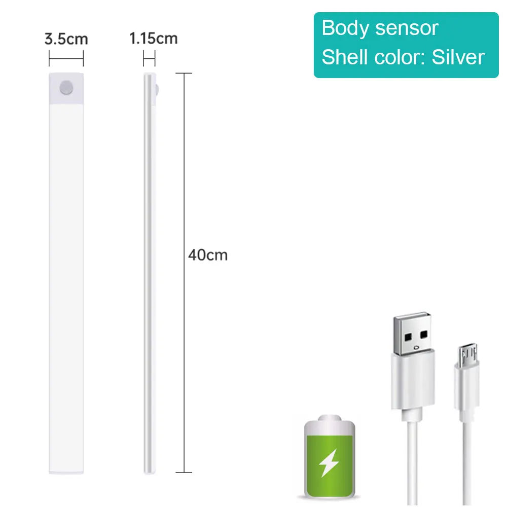 LED LED LED pohybu LED LED LED LED LED LED LED 3 v 1-USB dobíjecí skříňka, skříň a nástěnná lampa (10–50 cm)
