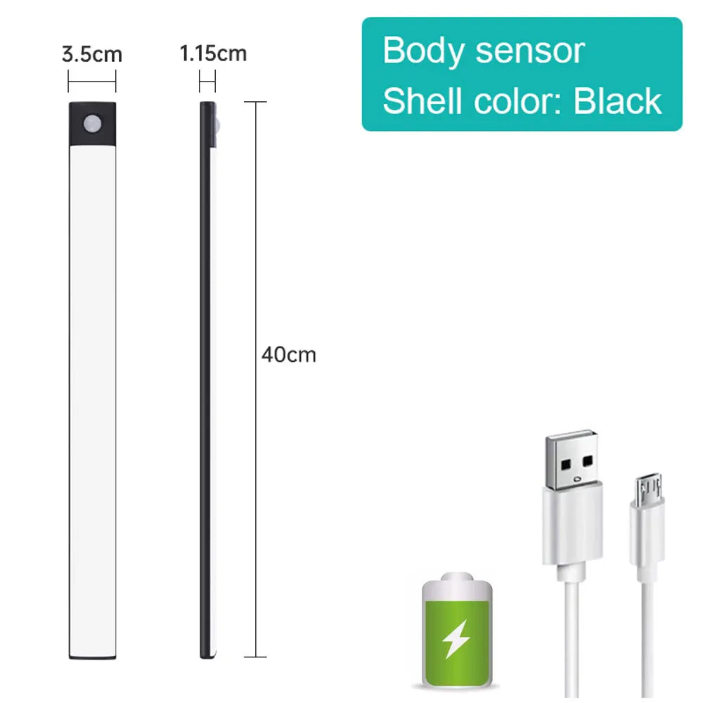 LED LED LED pohybu LED LED LED LED LED LED LED 3 v 1-USB dobíjecí skříňka, skříň a nástěnná lampa (10–50 cm)