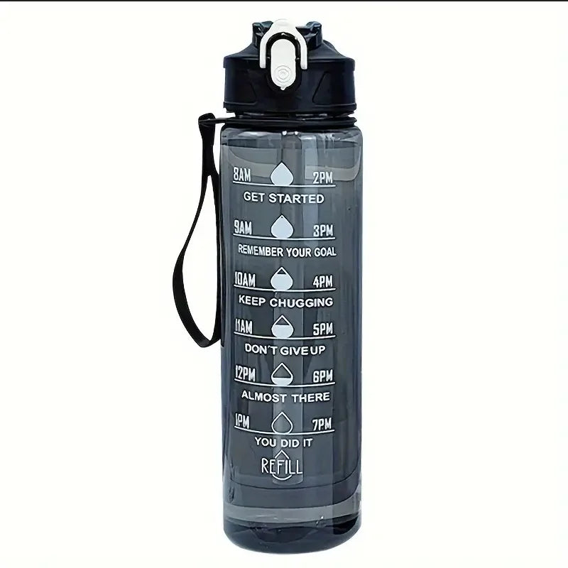 Lunvail ™ 800 ml sportsvandflaske-lækagebesæt BPA-fri flaske med tidsmarkeringer til fitness, rejse og daglig hydrering