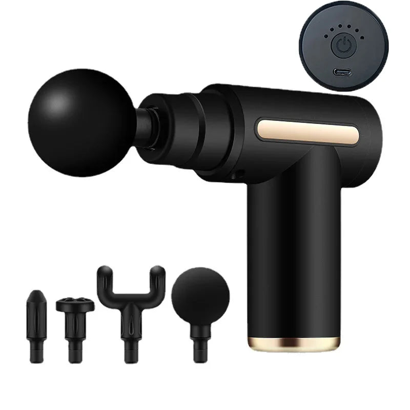 ProPulse™ Mini 4-Head Massage Gun – Lightweight Deep Tissue Fascia Gun for Muscle Recovery & Pain Relief (3200 RPM, Ultra-Quiet)