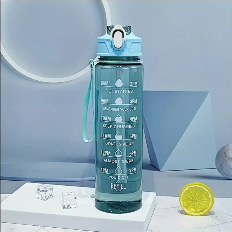 Lunvail ™ 800 ml sportsvandflaske-lækagebesæt BPA-fri flaske med tidsmarkeringer til fitness, rejse og daglig hydrering