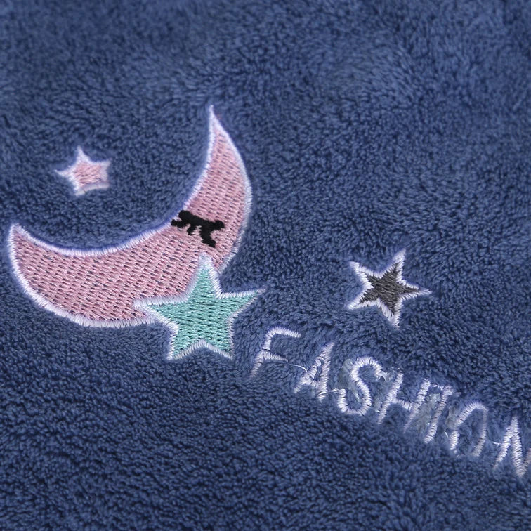 Lunvail ™ broderet koral fleece hårtørringshætte-Ultra Absorbent Quick-Dry håndklæde til kvinder