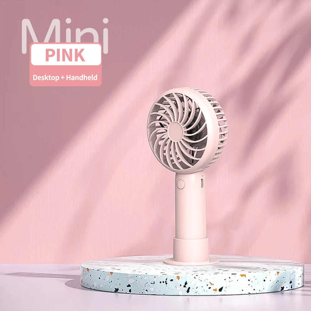Mini bærbar håndholdt fan - USB genopladelig og stille kølekammerat