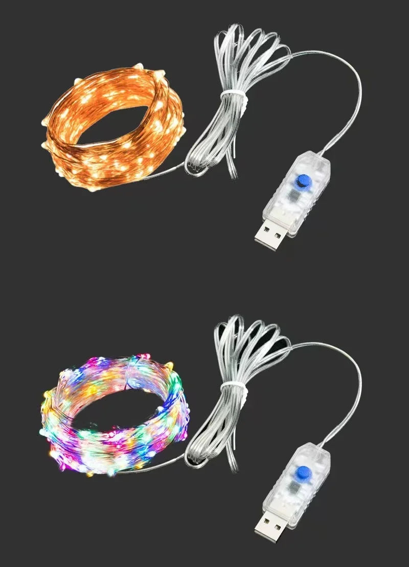<tc>Lunvail</tc> ™ USB LED Fairy String Lights - 8 režimů | Indoor & Outdoor Decor | Více barev a délek