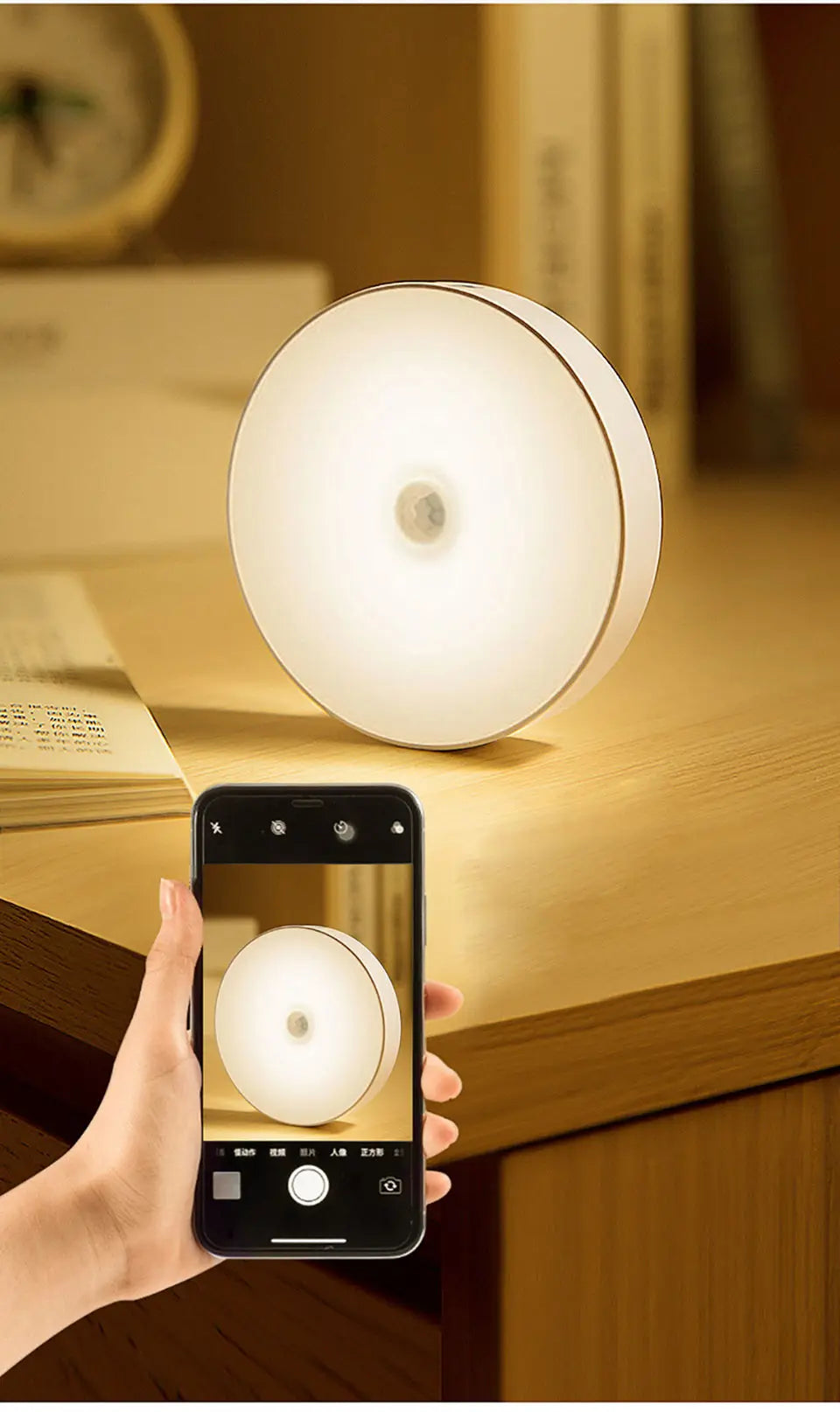 Dobíjecí snímač pohybu LED Night Light-USB napájené, automatické vnitřní lampu pro skříně, chodby, kuchyň a ložnici