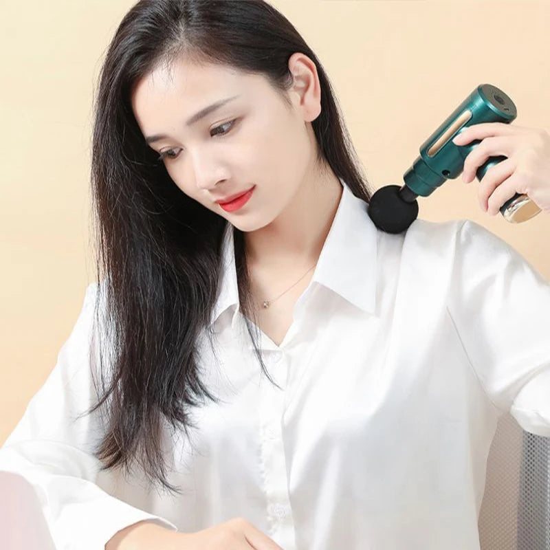 ProPulse™ Mini 4-Head Massage Gun – Lightweight Deep Tissue Fascia Gun for Muscle Recovery & Pain Relief (3200 RPM, Ultra-Quiet)