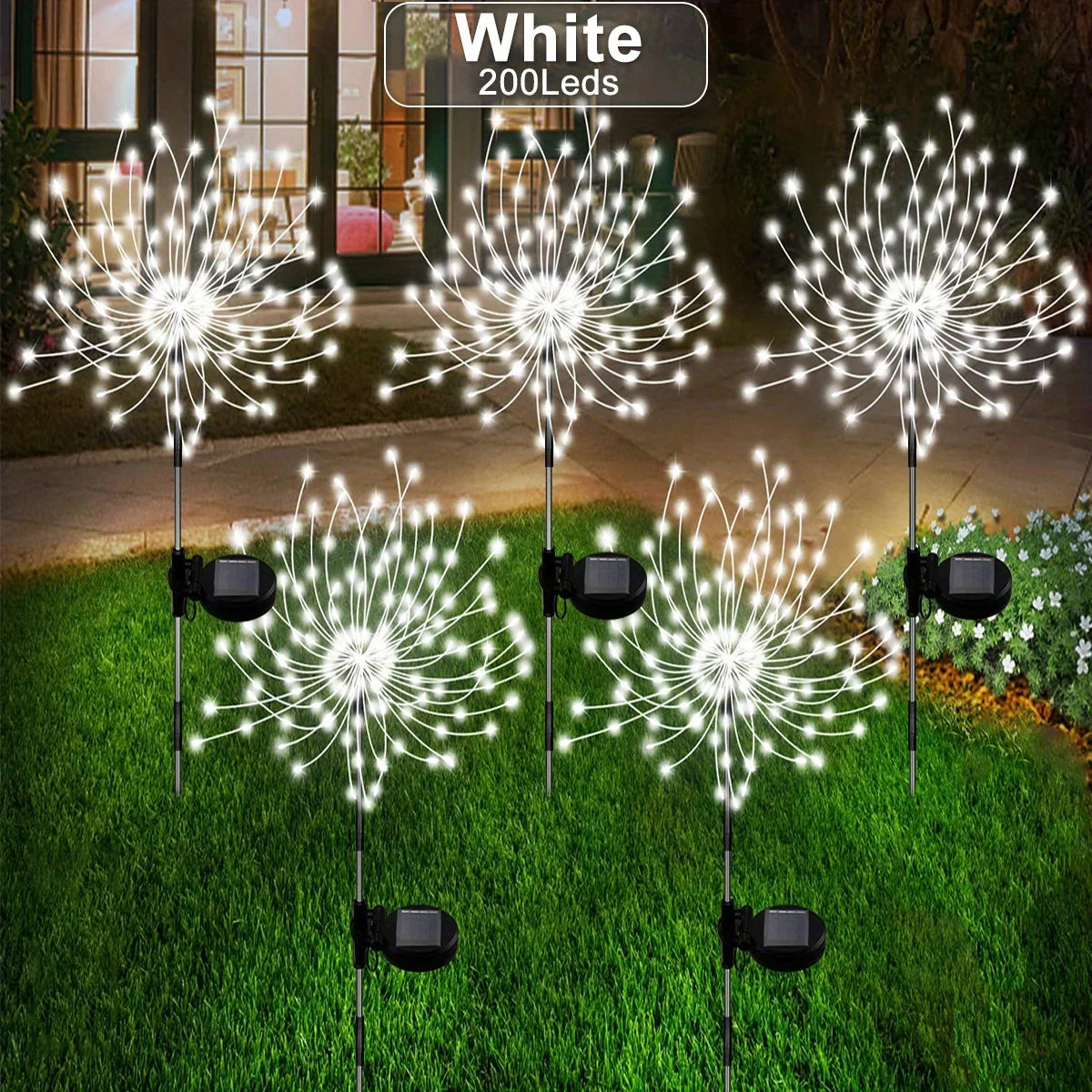 Sluneční ohňostroj <tc>Lunvail</tc> ™ Light - 200 LED venkovní sváteční lampa pro zahradu, zeď, terasu a události
