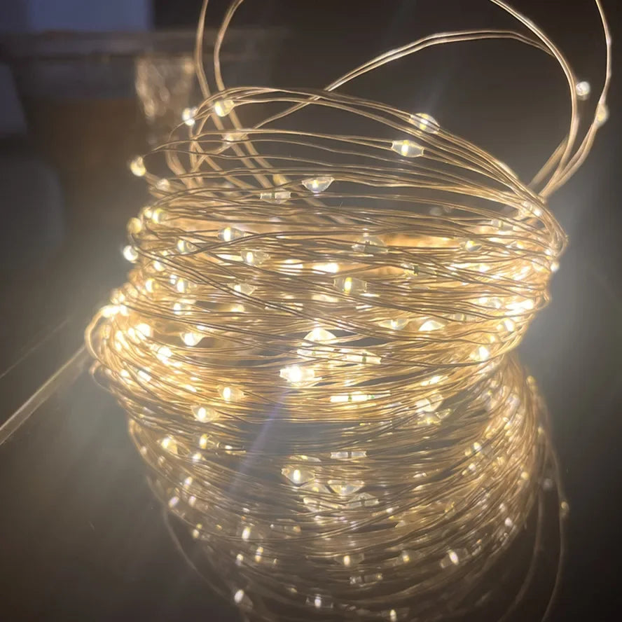 <tc>Lunvail</tc> ™ USB LED Fairy String Lights - 8 režimů | Indoor & Outdoor Decor | Více barev a délek