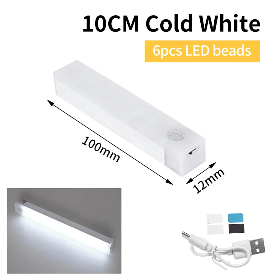 <tc>Lunvail</tc> ™ Smart Motion Sensor Light - dobíjecí bezdrátové LED noční světlo s automatickým senzorem (10–50 cm)