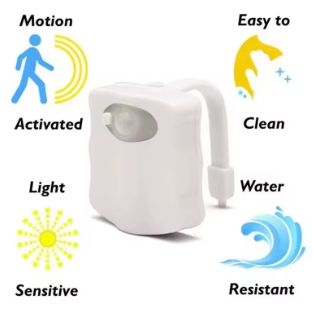 ZK30 Smart Motion Sensor Toalet Night Light - 8/16 Color LED podsvícení