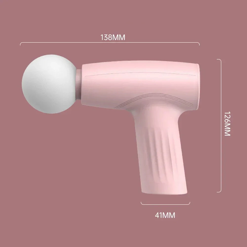 Minibliss ™ Pink Massage Gun-Compact Deep Tissue Massager for full-body Muscle Relief & Travel Use (USB Oppladbar)