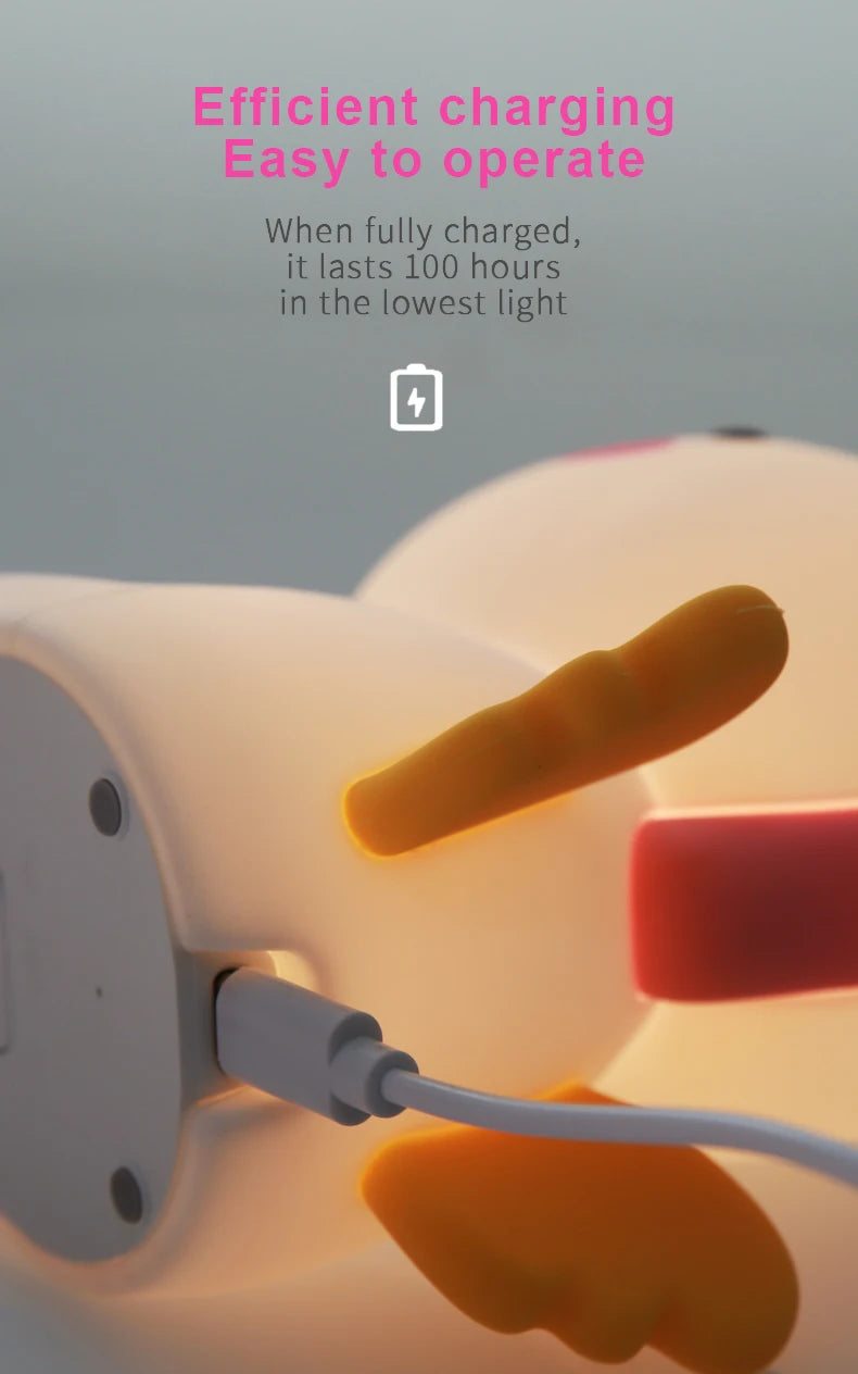 🦄 Silikonové LED noční světlo s jednorožcem