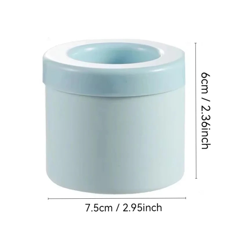 Silicone Ice Cube Mold Round Ice Bucket | Space-Saving Portable Ice Maker for Cocktails & Summer Drinks