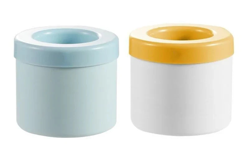 Silicone Ice Cube Mold Round Ice Bucket | Space-Saving Portable Ice Maker for Cocktails & Summer Drinks