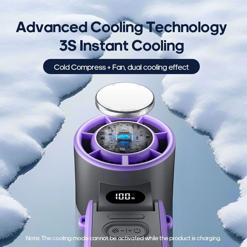 3600mAh Rechargeable Electric Handheld Fan 100 Speeds Adjustable Portable Outdoor Foldable Mini Air Cooling Turbo Fan w/ Lanyard