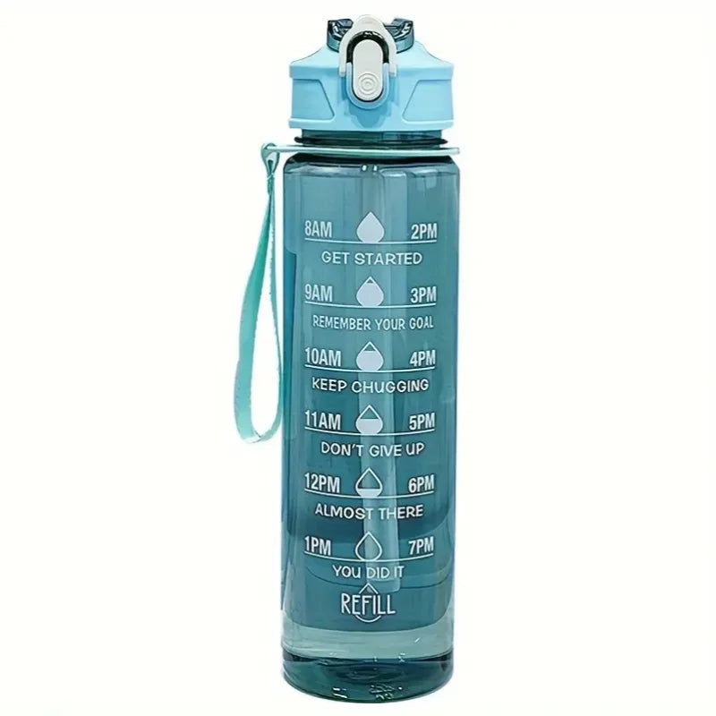Lunvail ™ 800 ml sportsvandflaske-lækagebesæt BPA-fri flaske med tidsmarkeringer til fitness, rejse og daglig hydrering