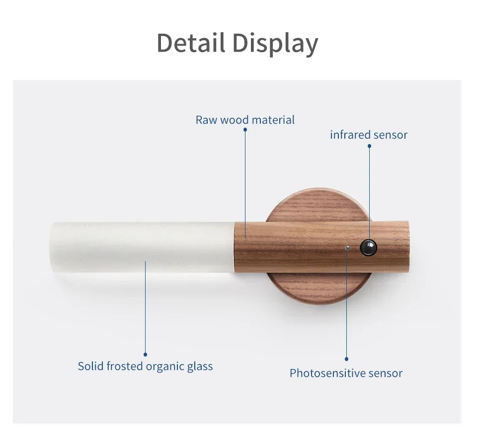 LED LED LED LED LED LED LED LENVAIL ™ - dobíjecí, magnetická, teplá bílá lampa pro ložnici, schody a chodby