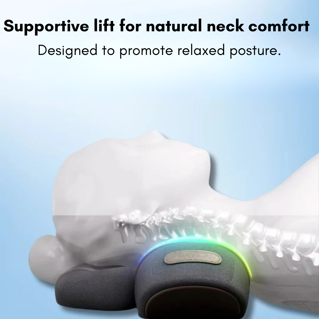 Lunvail™ Soothe 3-in-1 Neck Massager – Comfort Pillow with Vibration, Warming & Gentle Lift Support