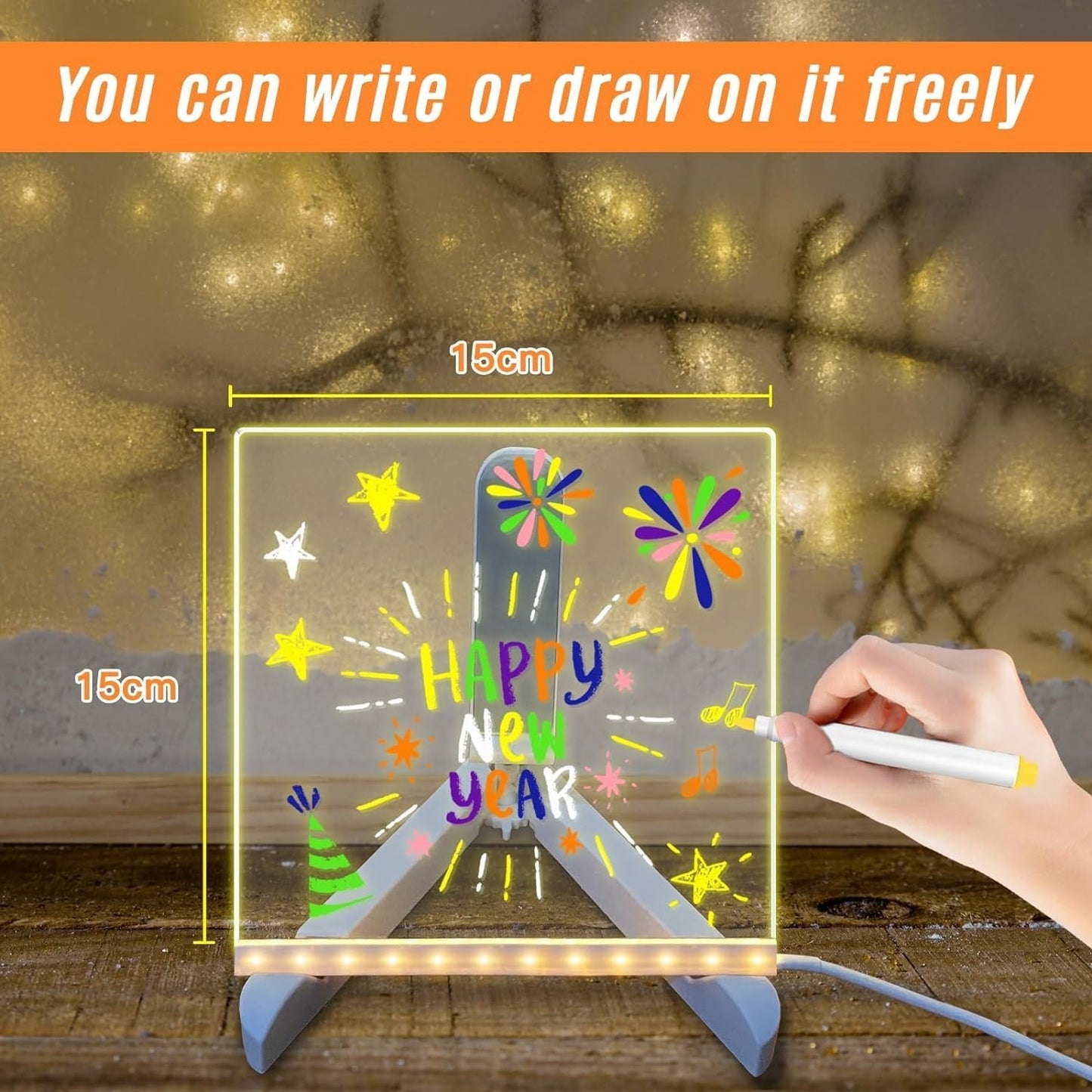 🖍️ DIY LED アクリル メッセージ ボード ナイト ライト – 楽しく、クリエイティブで、カスタマイズ可能!