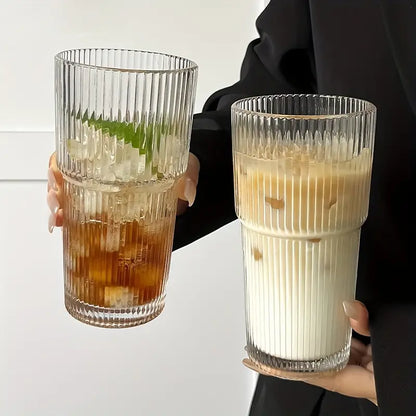 600 ml randglas kaffekopp med lock & halm - transparent återanvändbar iskaffe och juice tumlare
