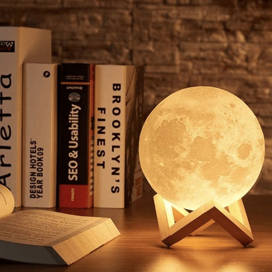 Mini Moon Night Light - 3D Printed LED Lamp